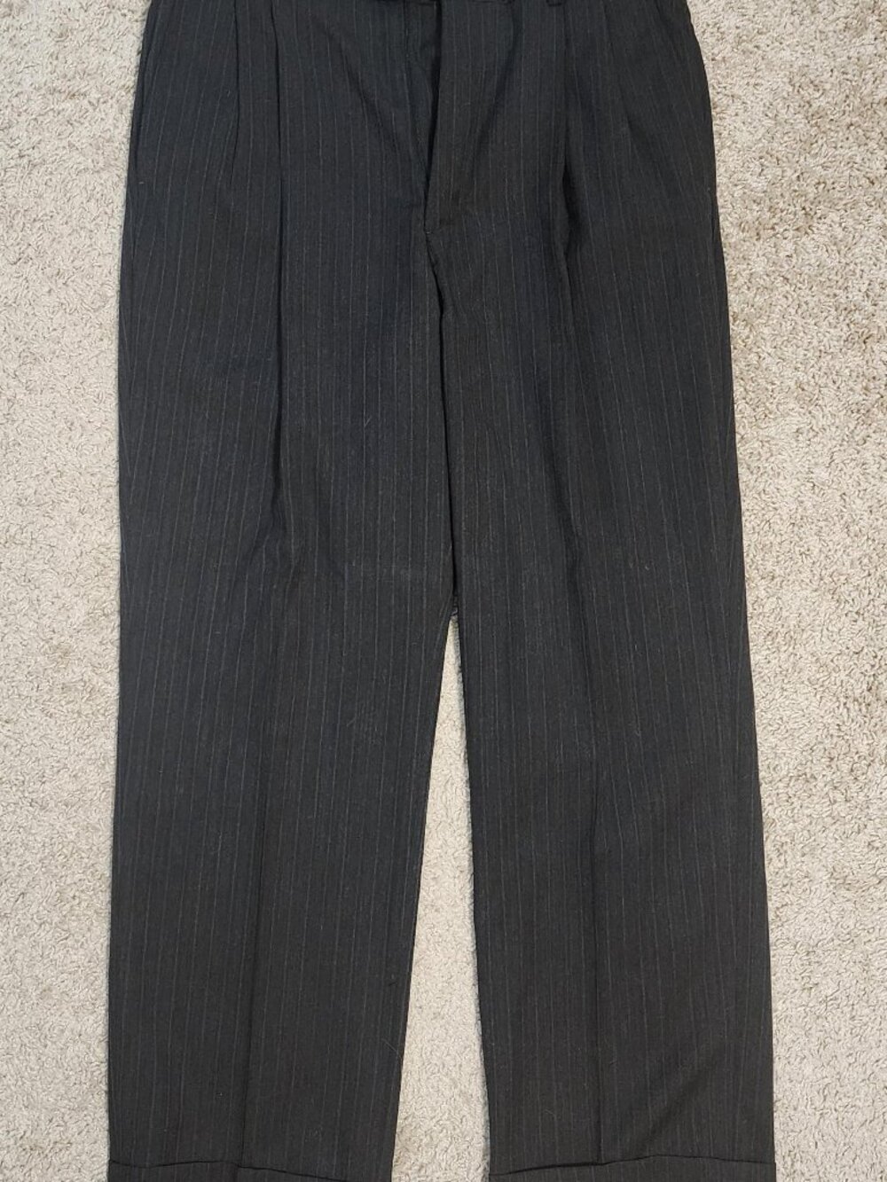 Geoffrey Beene - Men's Dress Pants - Black with grey stripes - Waist 32